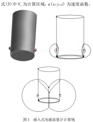插入式电磁流量计计算域