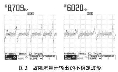 故障流量计输出的不稳定波形