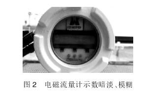 电磁流量计示数暗淡、模糊图例